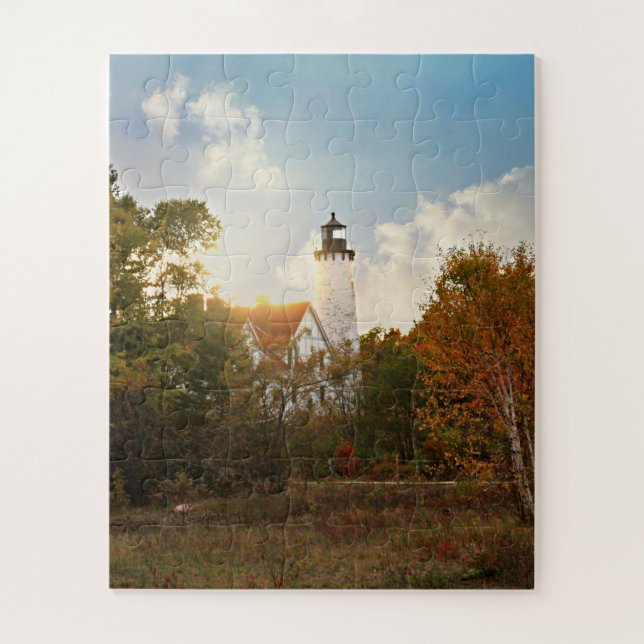 Point Iroquois Lighthouse Jigsaw Puzzle (Vertical)