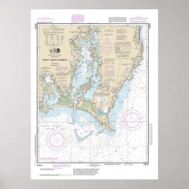 Point Judith Harbour Nautical Chart 13219 (Front)