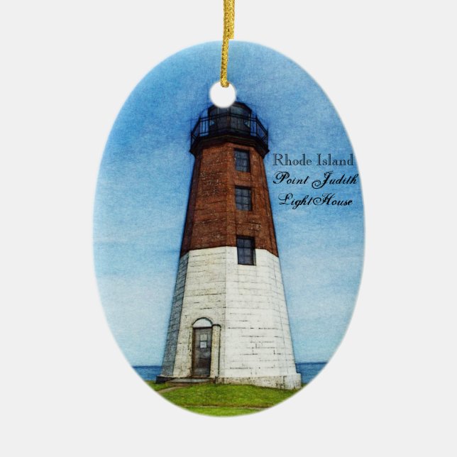 Point Judith lighthouse ornament (Front)