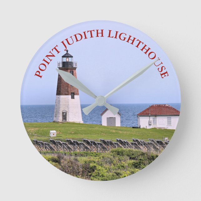 Point Judith Lighthouse, Rhode Island Wall  Clock (Front)