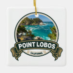 Point Lobos California Travel Badge Ceramic Ornament<br><div class="desc">Point Lobos photorealistic design. The sea near Point Lobos is considered one of the best locations for scuba diving on the Monterey Peninsula and along the California coast.</div>