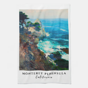 Point Lobos Monterey Peninsula California Coast Tea Towel