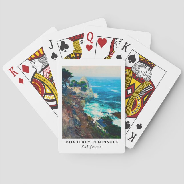 Point Lobos Monterey Peninsula Coastal California  Playing Cards (Back)