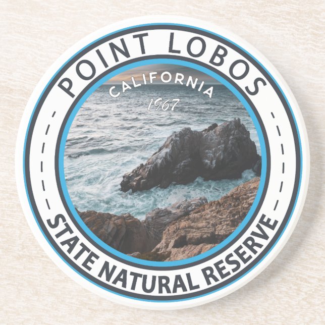 Point Lobos State Natural Reserve California Badge Coaster (Front)