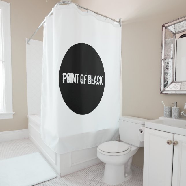 "Point of Black" Shower Curtain (In Situ)
