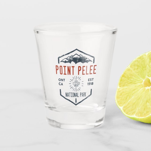 Point Pelee National Park Canada Distressed Shot Glass (Front)