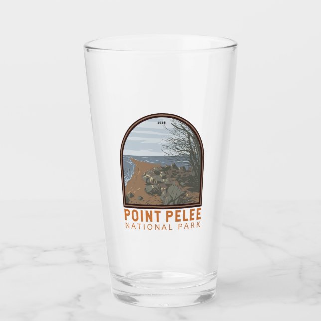 Point Pelee National Park Travel Art Vintage Glass (Front)