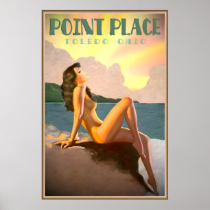 Point Place Toledo Ohio Natalie Wood Retro Pin U Poster