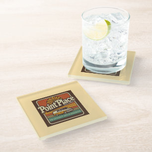 Point Place Wisconsin Glass Coaster