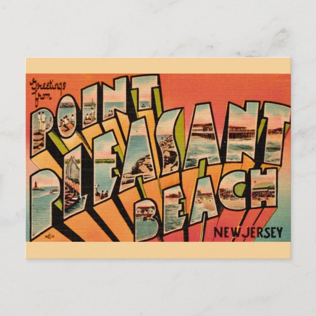 Point Pleasant Beach NJ Greetings Postcard (Front)