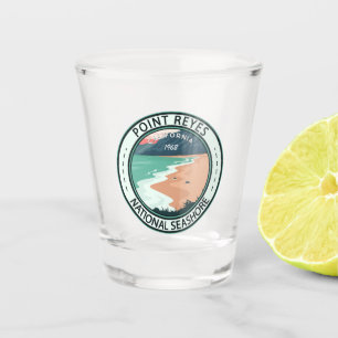 Point Reyes National Seashore California Badge Shot Glass