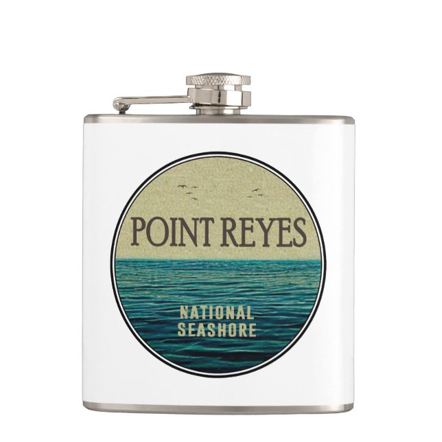 Point Reyes National Seashore Ocean Birds Hip Flask (Front)