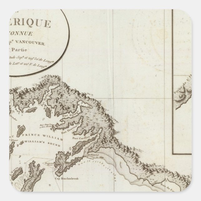 Point Riou to Point Possession Alaska Square Sticker (Front)