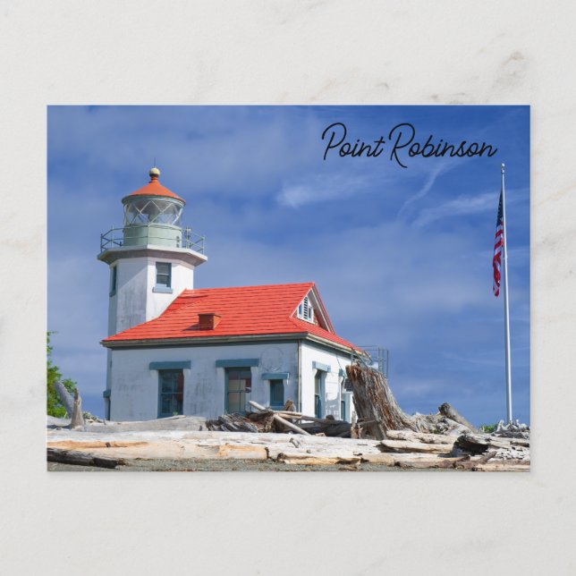 Point Robinson Lighthouse Vashon Island Washington Postcard (Front)
