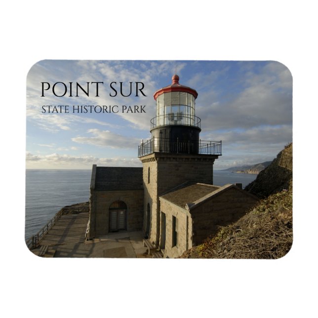Point Sur Lighthouse Point Sur State Historic Park Magnet (Horizontal)