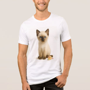 Point Taken – Siamese Kitten with Toy Mouse Tri-Blend Shirt