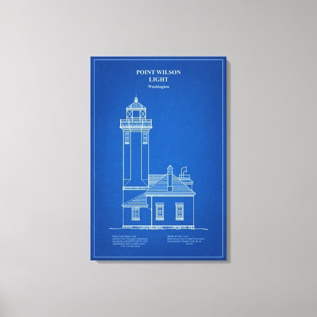 Point Wilson Lighthouse - Washington – AD Canvas Print (Front)