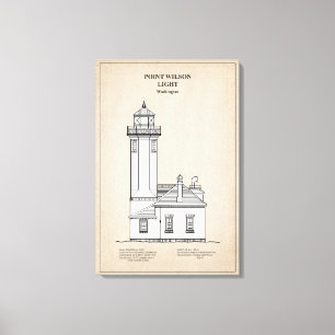 Point Wilson Lighthouse - Washington - SBD Canvas Print