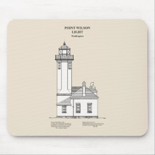 Point Wilson Lighthouse - Washington - SBD Mouse Pad