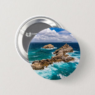Pointe des Chateaux, Grande-Terre, Guadeloupe #2 6 Cm Round Badge