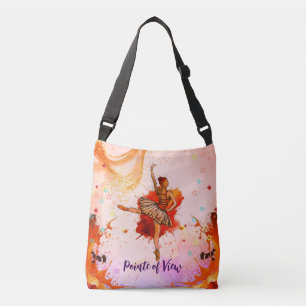 Pointe of View Balletcore Grace in Motion Dancers Crossbody Bag