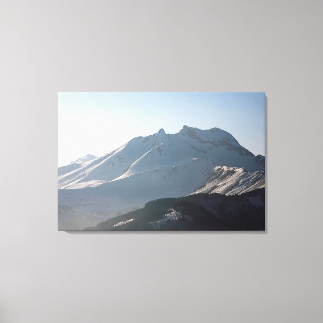 Pointe Percee Morzin France Holiday Card Canvas Print (Front)