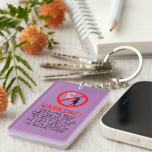Pointe Shoes Warning Lavender Personalized Key Ring