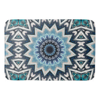 Pointed Blue Mandala Bath Mat