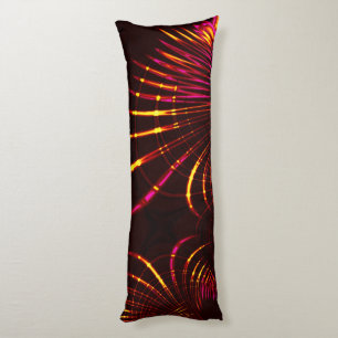 Pointed brownish curves from pink to fire colour body cushion