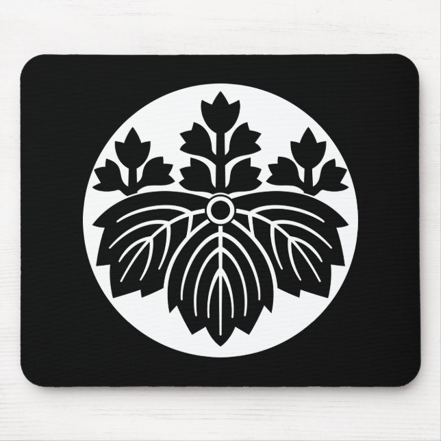 Pointed-leaf Paulownia with 53 blooms in rice cake Mouse Pad (Front)
