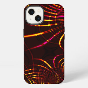 Pointed light brown curves from pink to fire colou iPhone 13 case