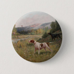 Pointer and Gordon Setter Button