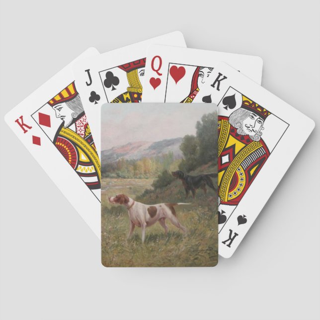 Pointer and Gordon Setter Playing Cards (Back)