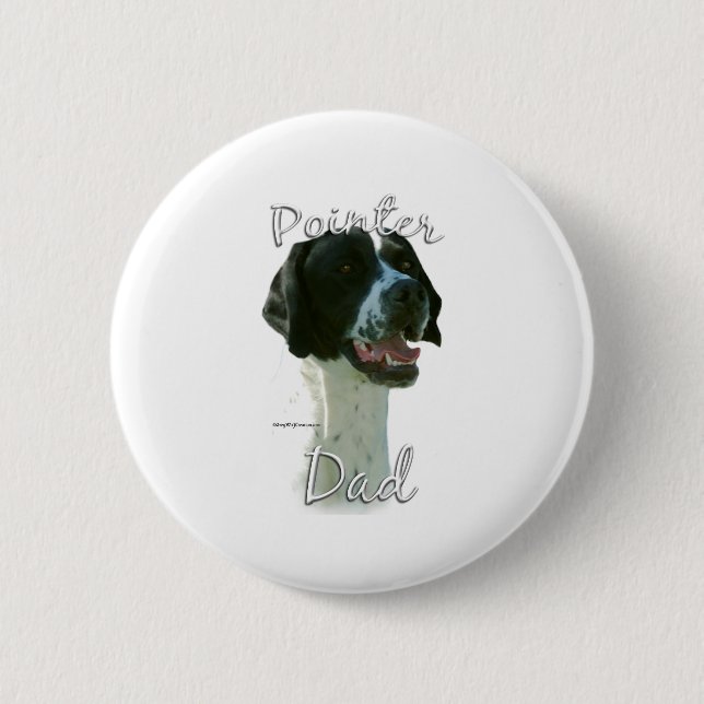 Pointer (blk) Dad 2 6 Cm Round Badge (Front)