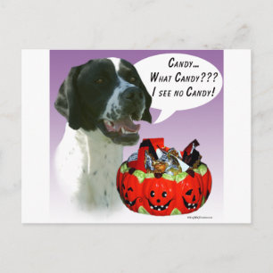 Pointer (blk)  Halloween Candy Postcard