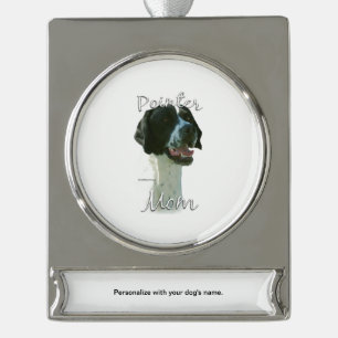Pointer (blk) Mum 2 Silver Plated Banner Ornament