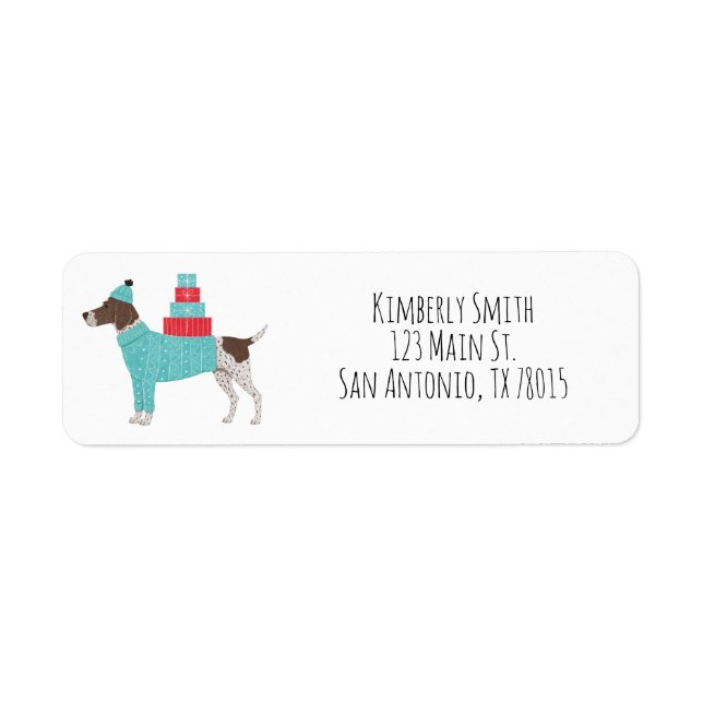 Pointer Christmas Return Address  (Front)