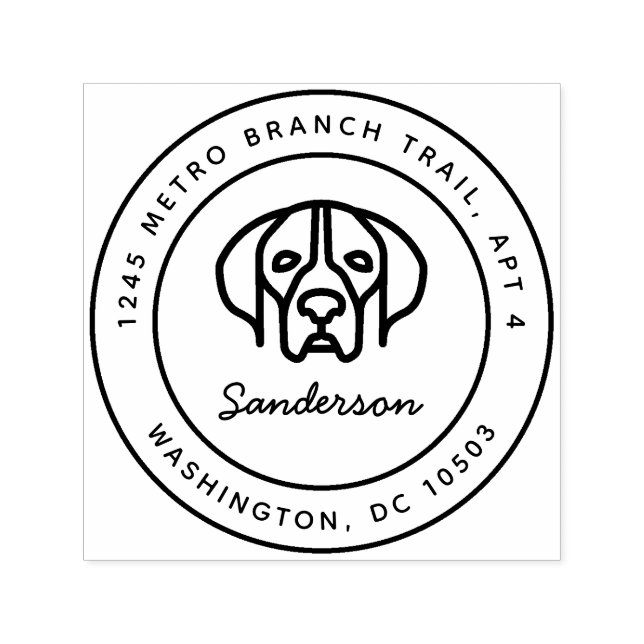 Pointer Dog Breed Return Address Stamp Self-Inking (Design)