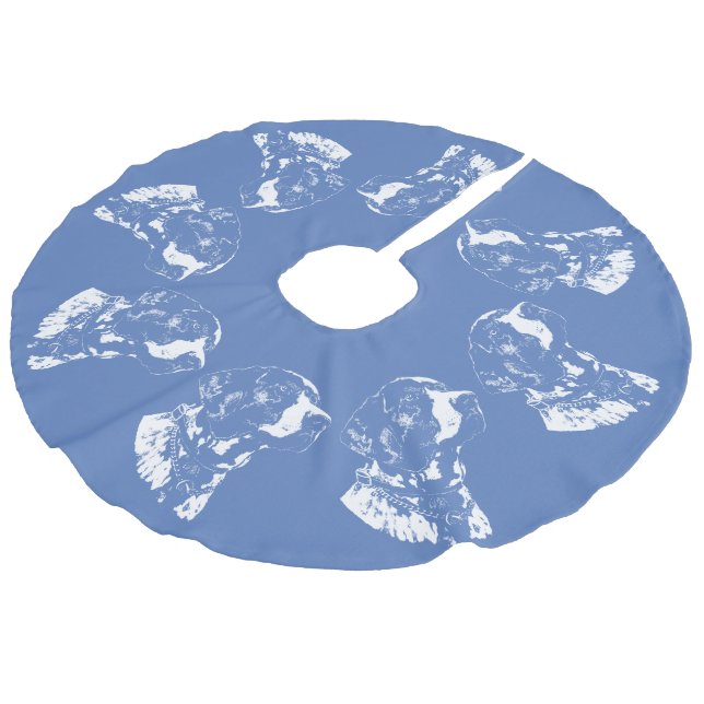 Pointer Dog Christmas Tree Skirt Dog Tree Skirts (Angled)