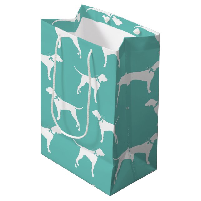 Pointer Dog Puppy English Setter Medium Gift Bag (Front Angled)
