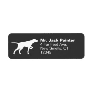 Pointer Dog Silhouette Return Address Labels