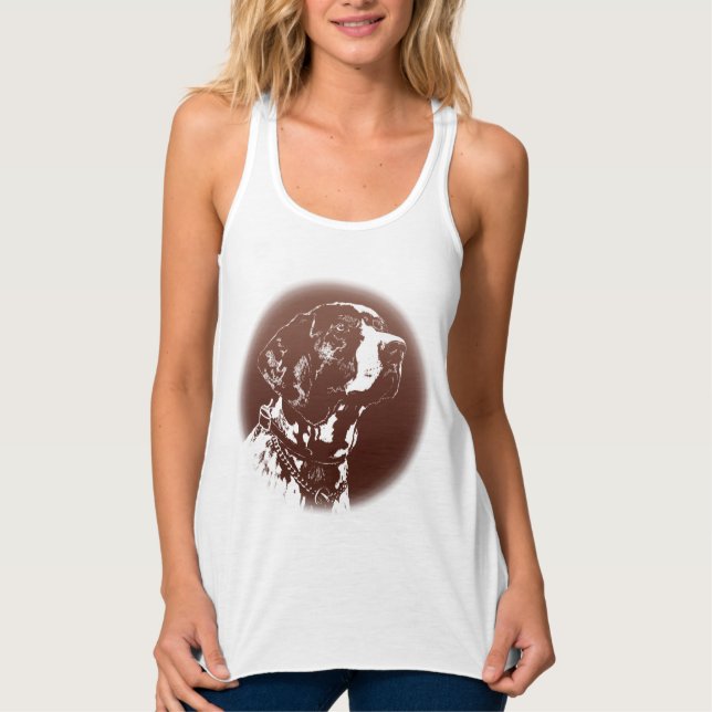 Pointer Dog Tank Top Shirt Women's Dog Lover Shirt (Front)