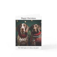 Pointer Dogs Christmas Card