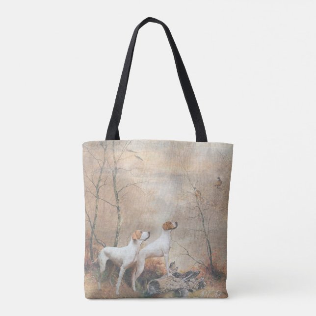 Pointer,  Hunting  Tote Bag (Back)