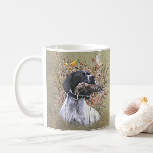 Pointer,  Hunting Woodcock     Coffee Mug (With Donut)