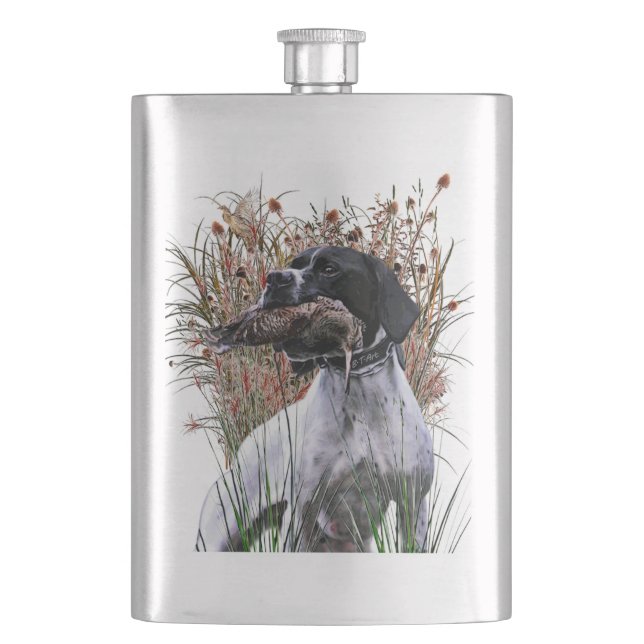 Pointer,  Hunting Woodcock   Flask (Front)