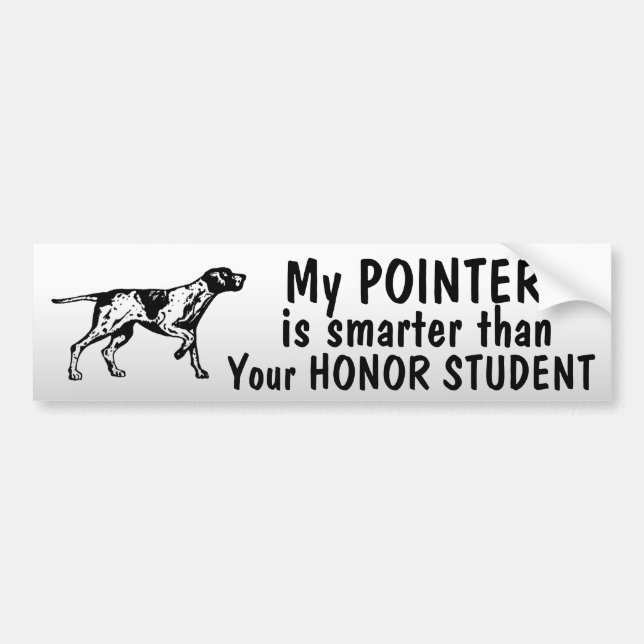 Pointer logo - Smarter than honour student -funny Bumper Sticker (Front)