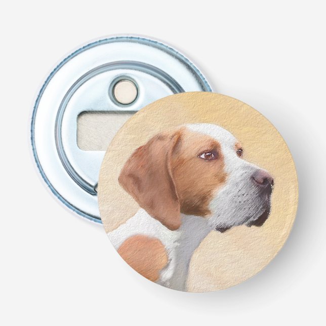 Pointer Painting - Cute Original Dog Art Bottle Opener (Front)