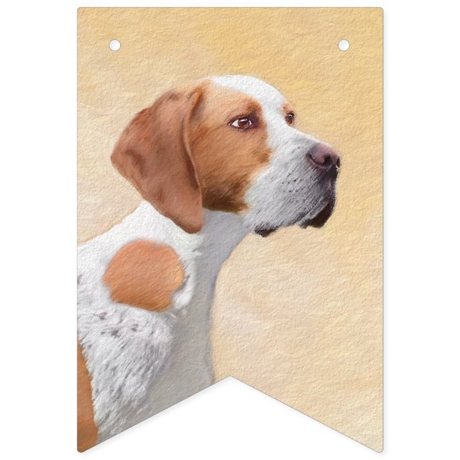 Pointer Painting - Cute Original Dog Art Bunting (First Flag)