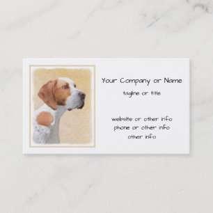 Pointer Painting - Cute Original Dog Art Business Card